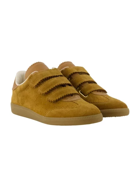 Sneakersy Isabel Marant skórzane brązowe