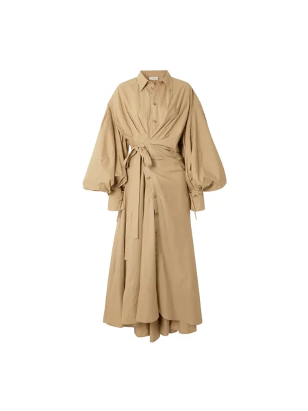 Sukienka midi Zimmermann popelinowa garniturowa zielona