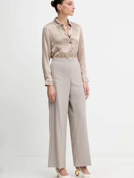 Классическая ошейниковый рубашка Marella коричневая