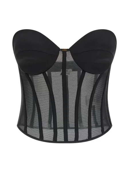 Satynowy biustonosz Elisabetta Franchi czarny