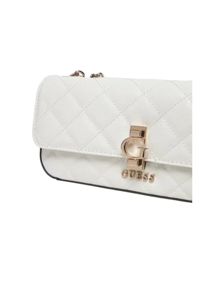 Torebka crossbody Guess skórzana biała
