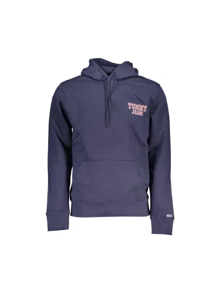 Bluza z kapturem Tommy Hilfiger z kapturem z długim rękawem niebieska
