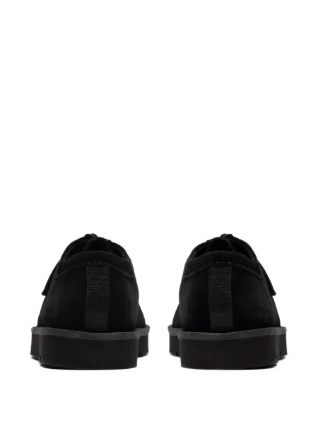 Велурени боти Clarks Originals с връзки черно