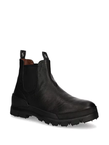 Cizme scurte Polo Ralph Lauren din piele negru