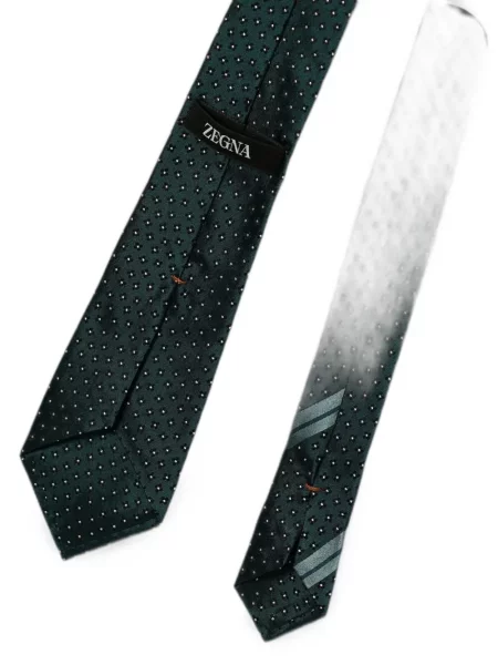 Cravată Zegna cu model floral cu imagine verde