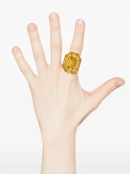 Inel Swarovski galben