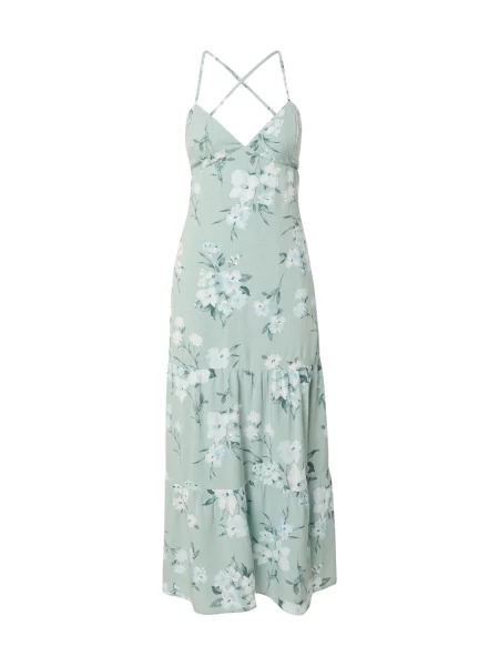 HOLLISTER Rochie de vară albastru deschis / verde smarald / verde pastel alb