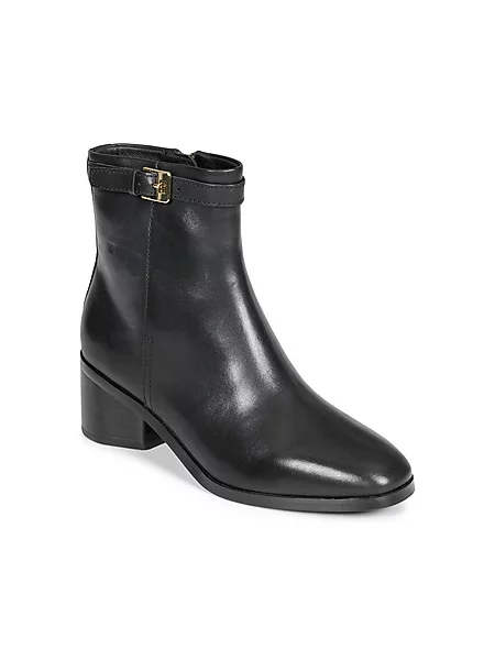 Škornji Tommy Hilfiger z zaponko črna