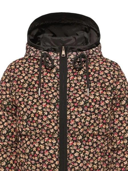 Geacă cu puf Moncler cu glugă negru
