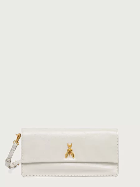 Patrizia Pepe geantă crossbody pentru femei din piele alb