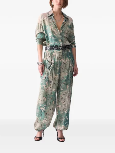 Cămașă Liu Jo din satin verde