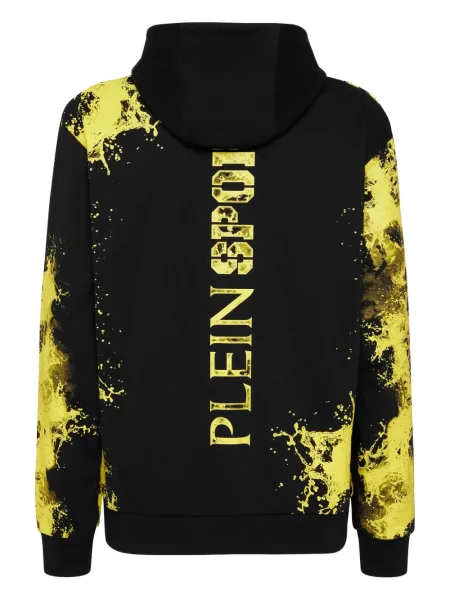 Hoodie Plein Sport με κουκούλα μαύρο