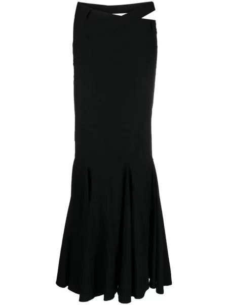 Fusta maxi Andreadamo de flanelă negru