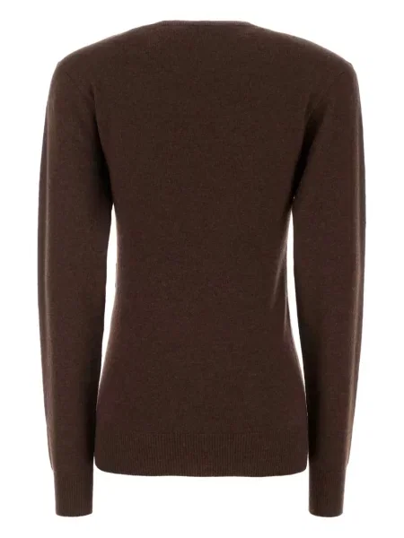 Pulover Stella Mccartney cu decolteu rotund maro