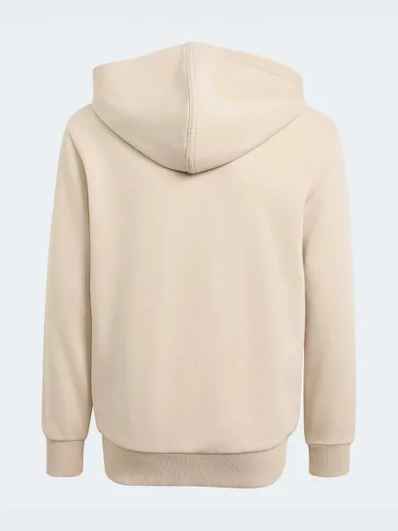 Adidas mikina s kapucňou detská s bavlnou béžová