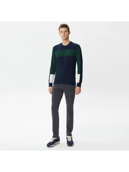 Lacoste Sweter Lacoste granatowy