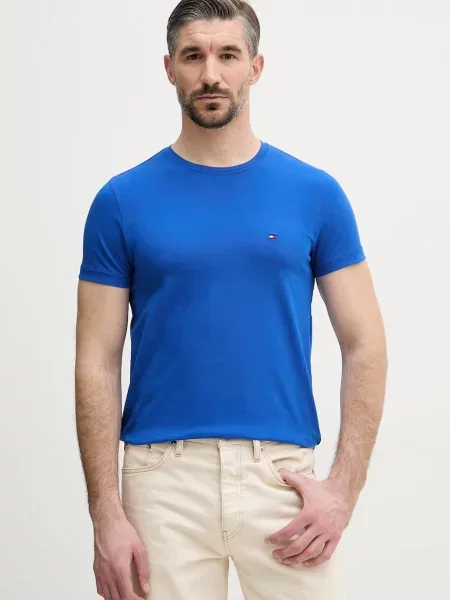 Tommy Hilfiger basic tričko pánske s elastanom modrá