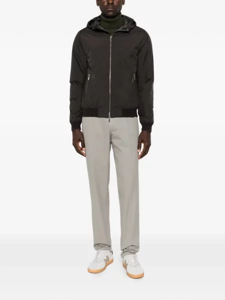 Geacă bomber Moorer cu glugă maro