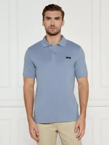 Calvin Klein Polo | stretch pique albastru