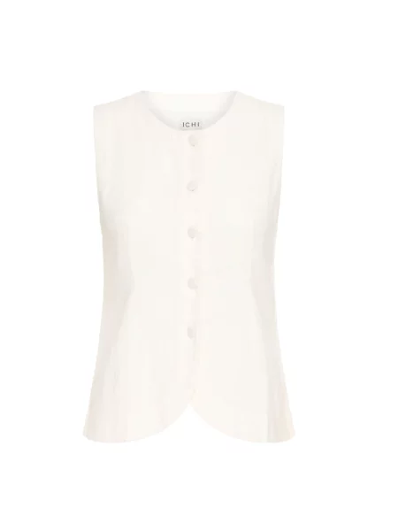 Lniana kamizelka Ichi biała
