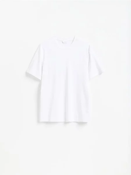 Reserved Tricou regular cu mercerizat alb