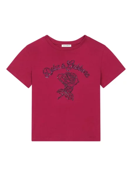Koszulka dziecięca Dolce And Gabbana czerwona