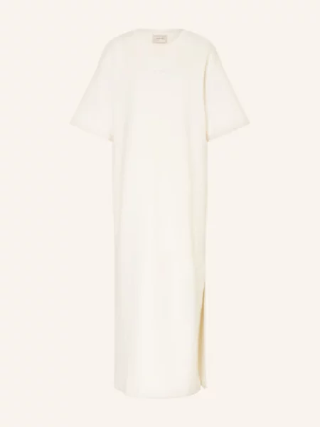 Gestuz sukienka biały maxi prosta beżowa