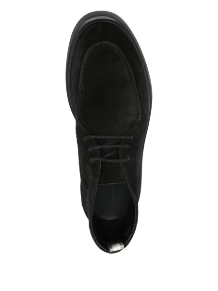 Botine Officine Creative cu șireturi din piele de căprioară negru