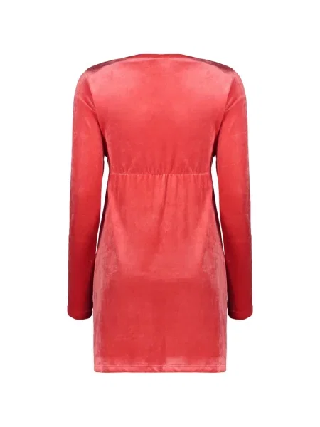 Rochie mini Alberta Ferretti de catifea drapată roșu
