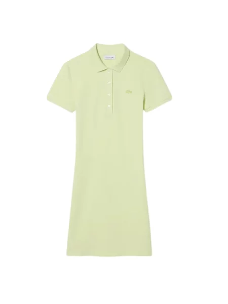 Lacoste sukienka z bawełną zielona