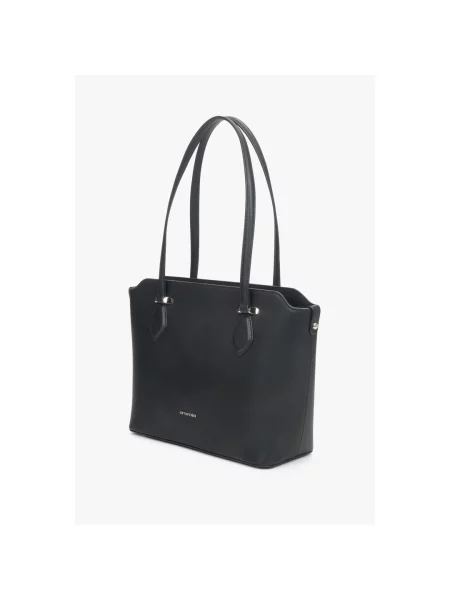 Сумка тоут шкіряна Cromia чорна