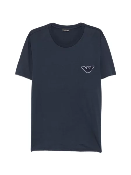 Tricou Emporio Armani cu autograf albastru