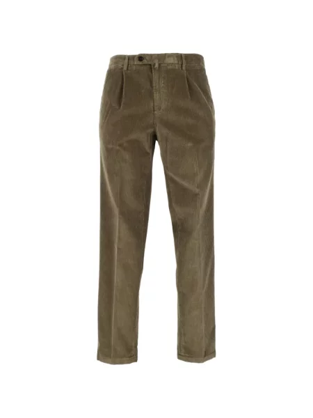 Pantaloni Briglia 1949 de catifea cord verde