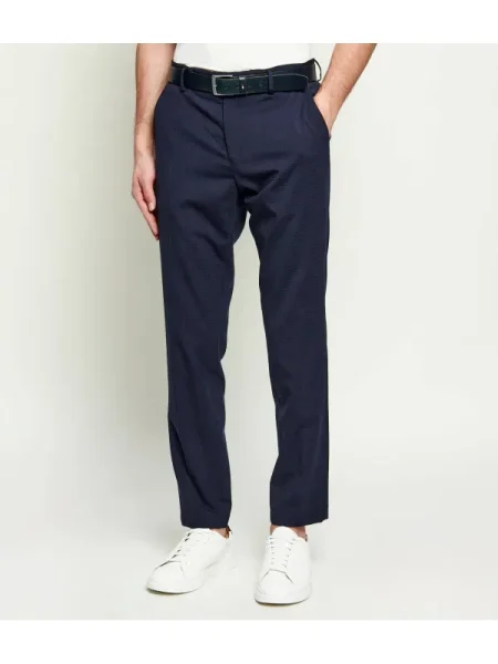 BOSS BLACK De lână pantaloni negru