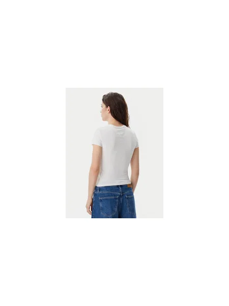 Tommy Jeans Póló Essential Ekru Slim Fit