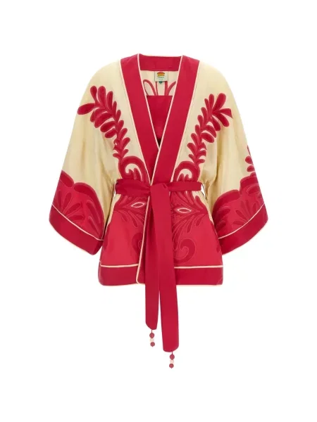 Lniana kurtka Farm Rio w kwiatki