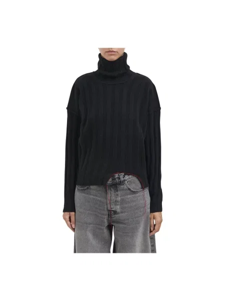 Sweter z golfem Isabel Benenato do golfa czarny