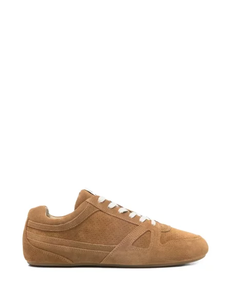 Sneakerși Isabel Marant cu șireturi din piele de căprioară maro