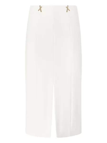 Fustă midi Genny până la genunchi alb