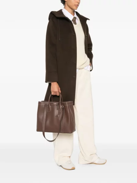 Geantă shopper Lancel din piele maro