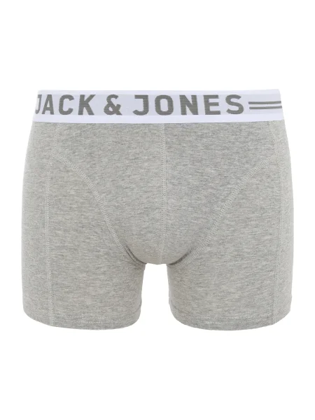JACK & JONES Boxerky Sense světle šedá / tmavě šedá / šedý melír bílá