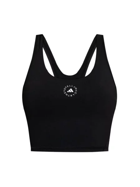 Top sportowy Adidas By Stella Mccartney o skróconej długości czarny