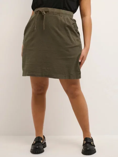 KAFFE CURVE Sukňa Cnana' zelená