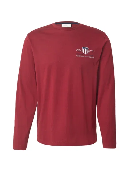 Tricou mânecă lungă Gant bordo