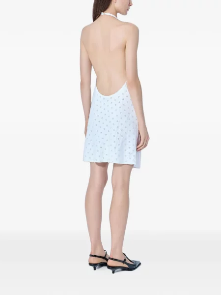 Rochie mini Miu Miu din dantelă alb