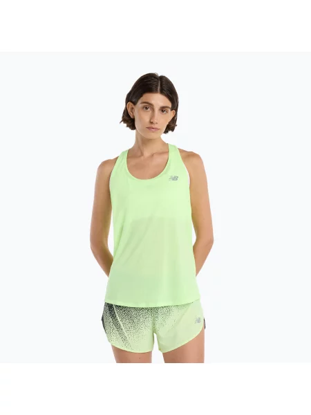 Дамска тениска New Balance Athletics Tank afterglow heather зелено