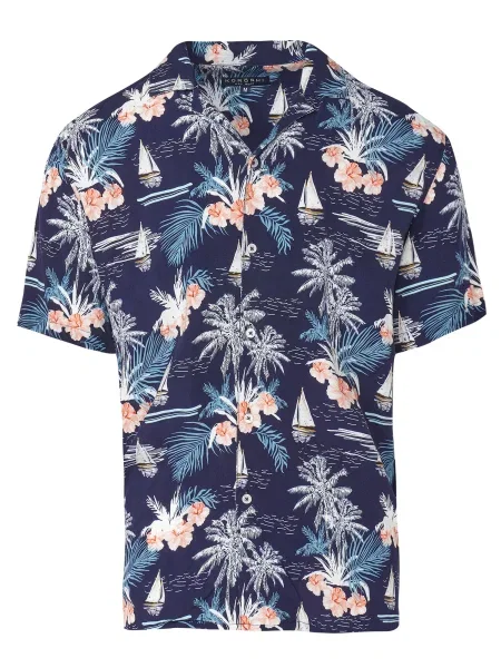 KOROSHI Srajca kremna / mornarska / meta / svetlo oranžna