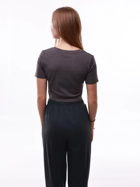 Топ STREAM темно-сірий віскоза/поліестер сірий