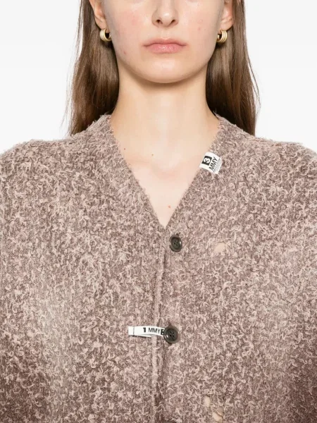 Cardigan Maison Mihara Yasuhiro zdrențuiți maro