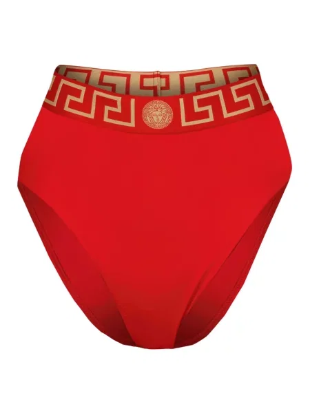 Bikini Versace z wysoką talią czerwony
